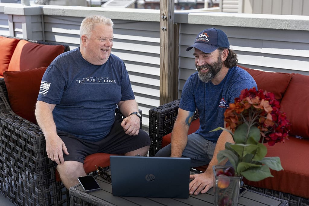 Garrison Roofing walking a homeowner through an honest roof assessment