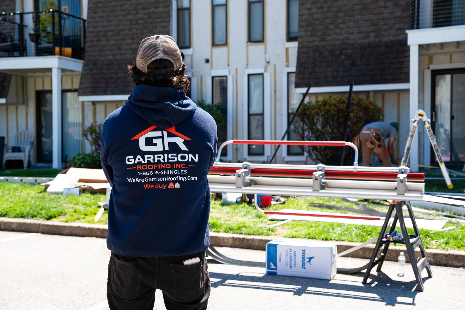 Garrison Roofing crew on a job site