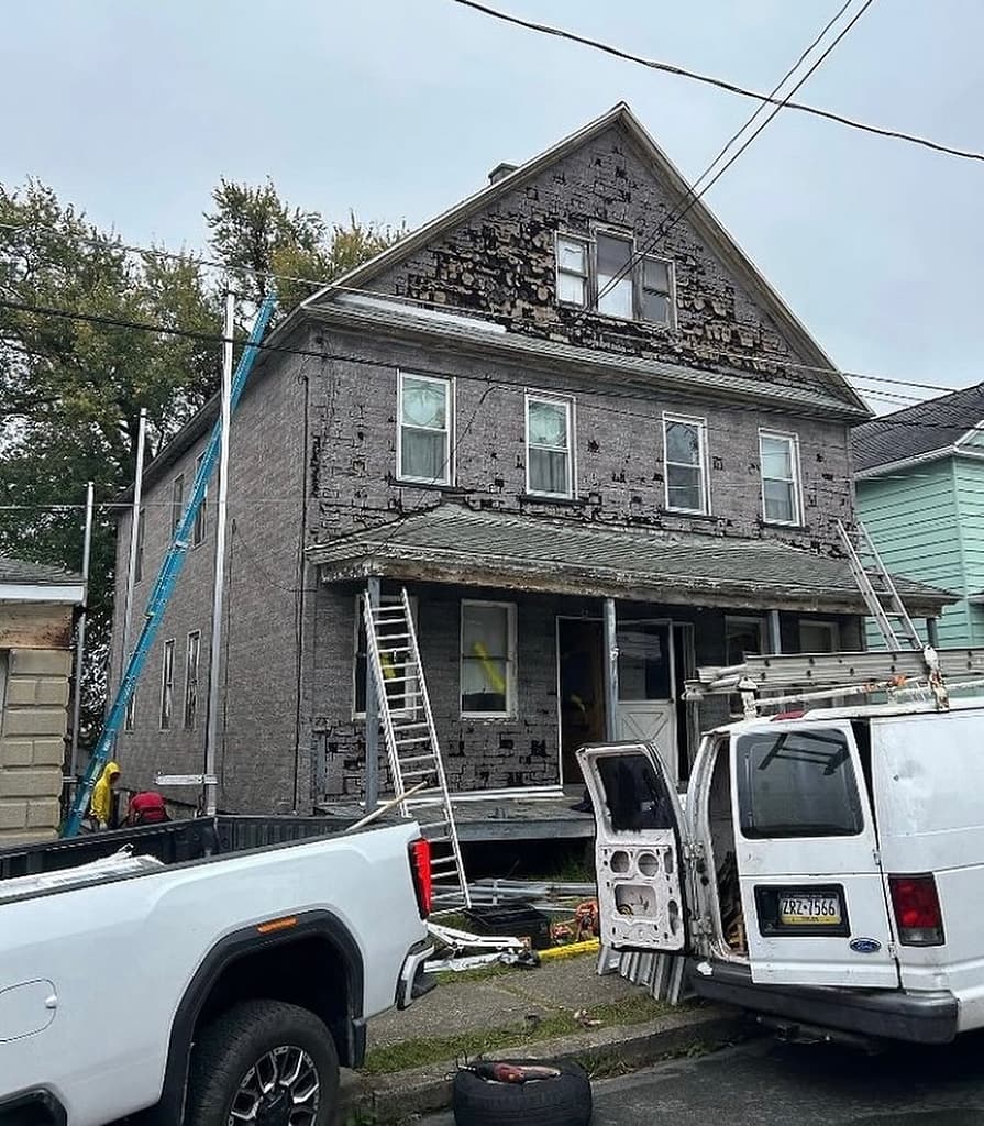 Water damage found behind failing stucco on a Philadelphia home